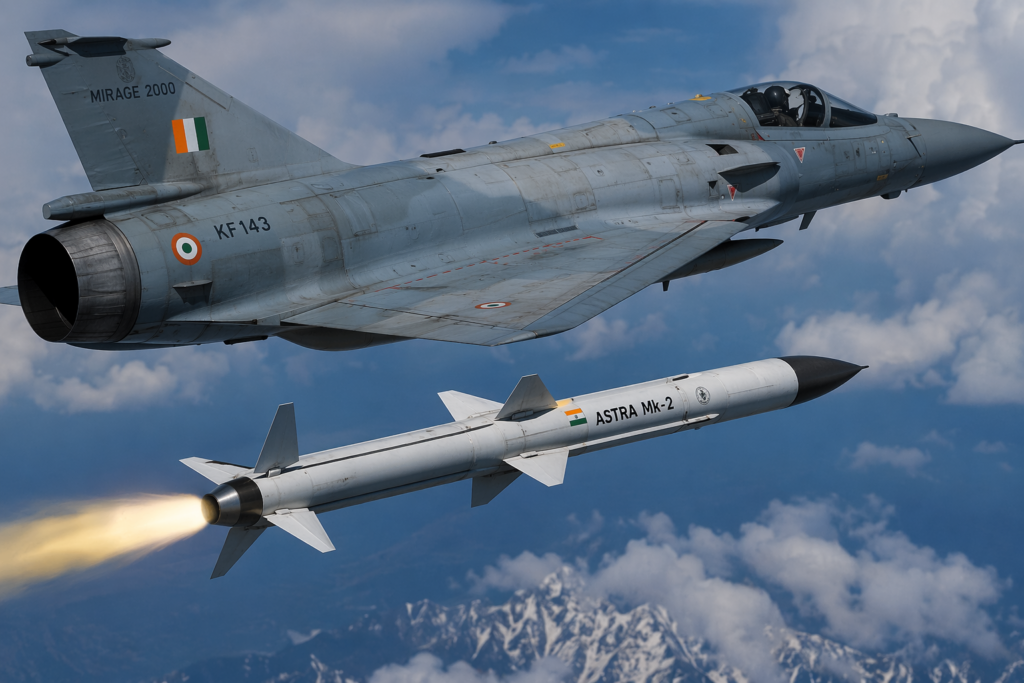 Astra Mk2 Mirage 2000 integration IAF DRDO BVRAAM upgrade Vajra fleet