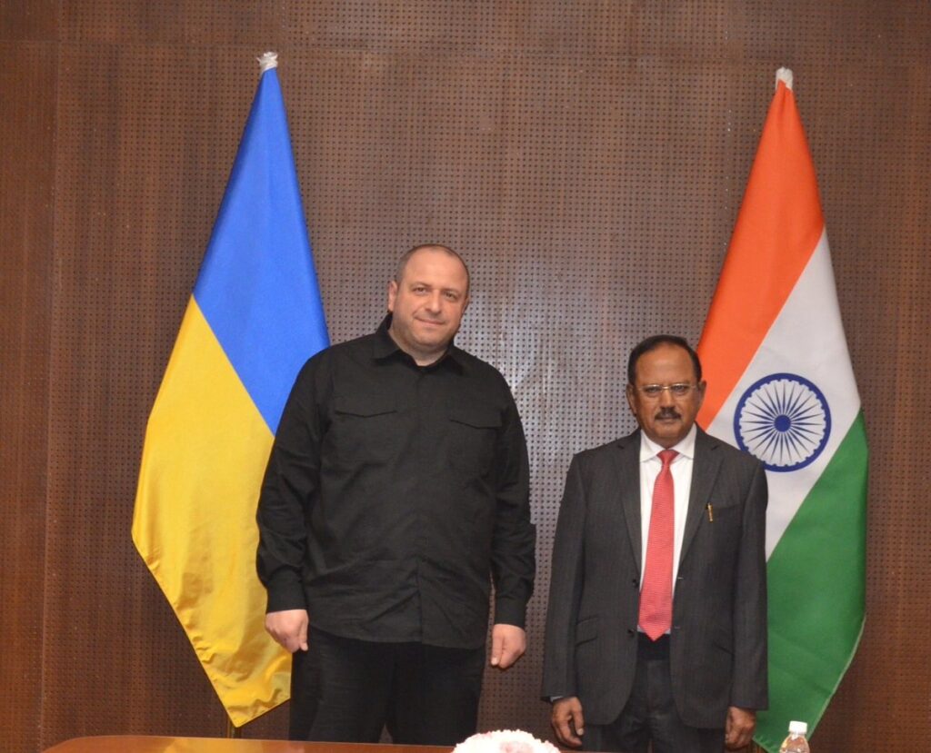 Rustem Umerov Ajit Doval meeting at NSA office New Delhi April 17 2026