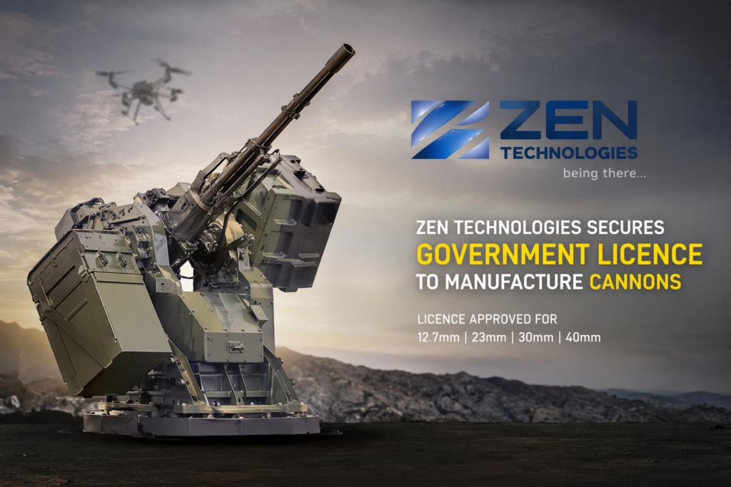 Zen Technologies arms licence rapid-fire cannon systems for air defence and C-UAS roles